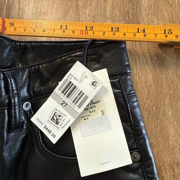 NWT Citizens of Humanity Jolene High-Rise Straight Genuine Leather Jeans 27 R448 - Picture 5 of 12